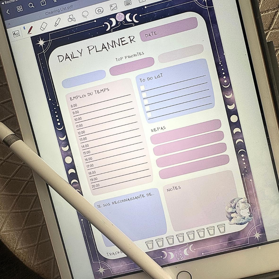 Digital - Daily Planner - Lune