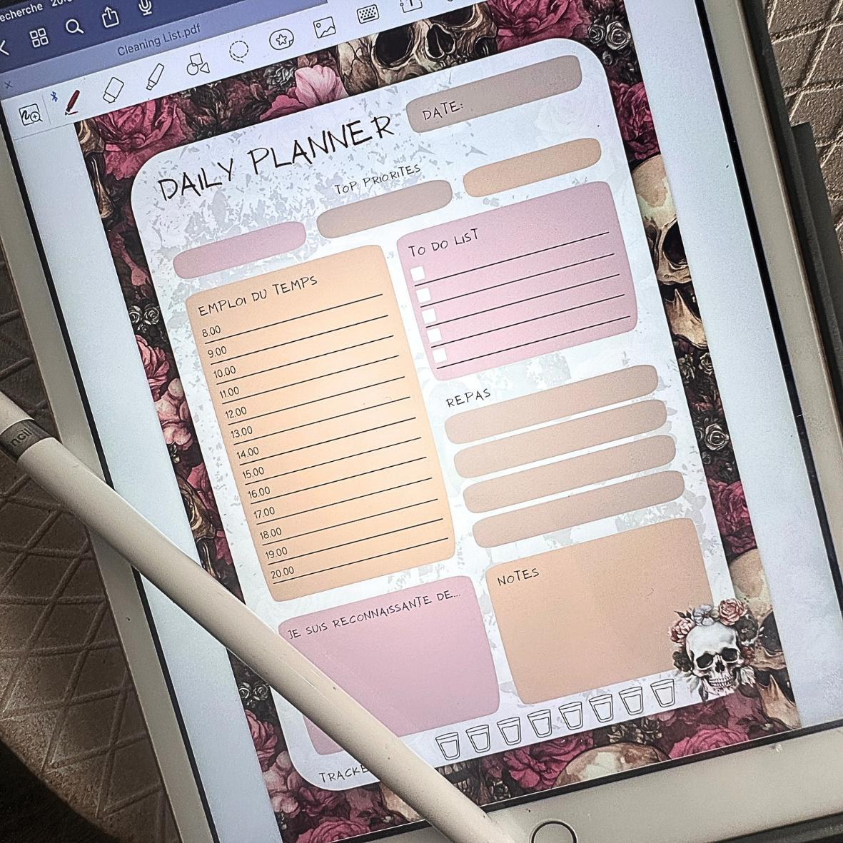 Digital - Daily Planner - Crâne