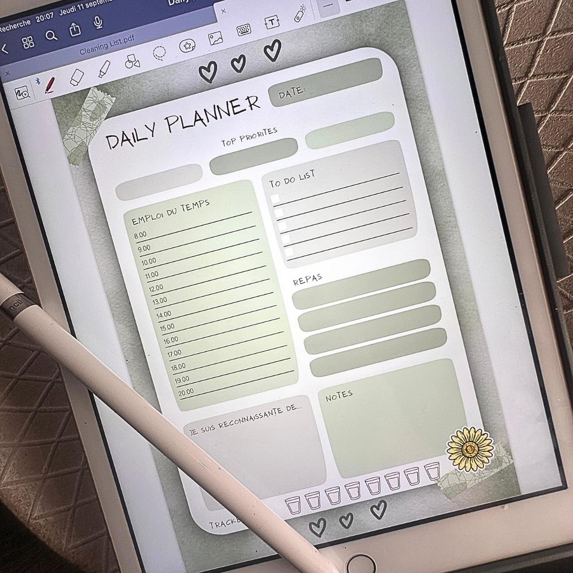 Digital - Daily Planner - Tournesol