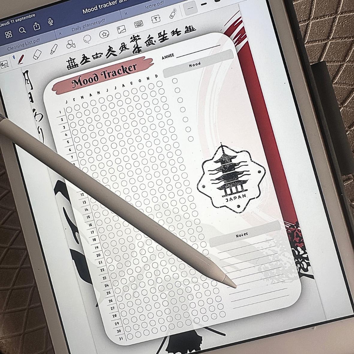 Digital - Mood Tracker Annuel - Japan