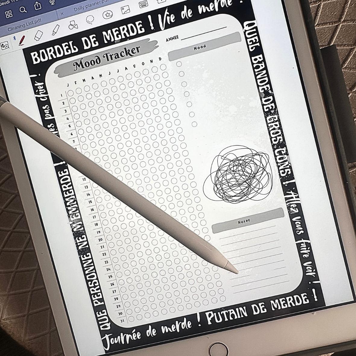 Digital - Mood Tracker Annuel - Aigri