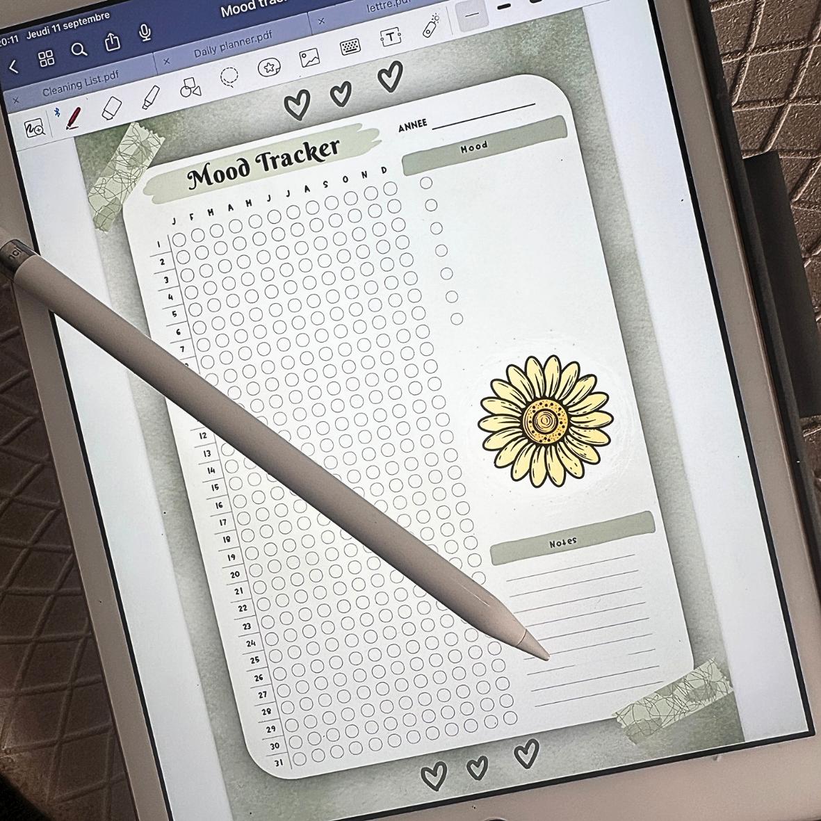 Digital - Mood Tracker Annuel - Tournesol