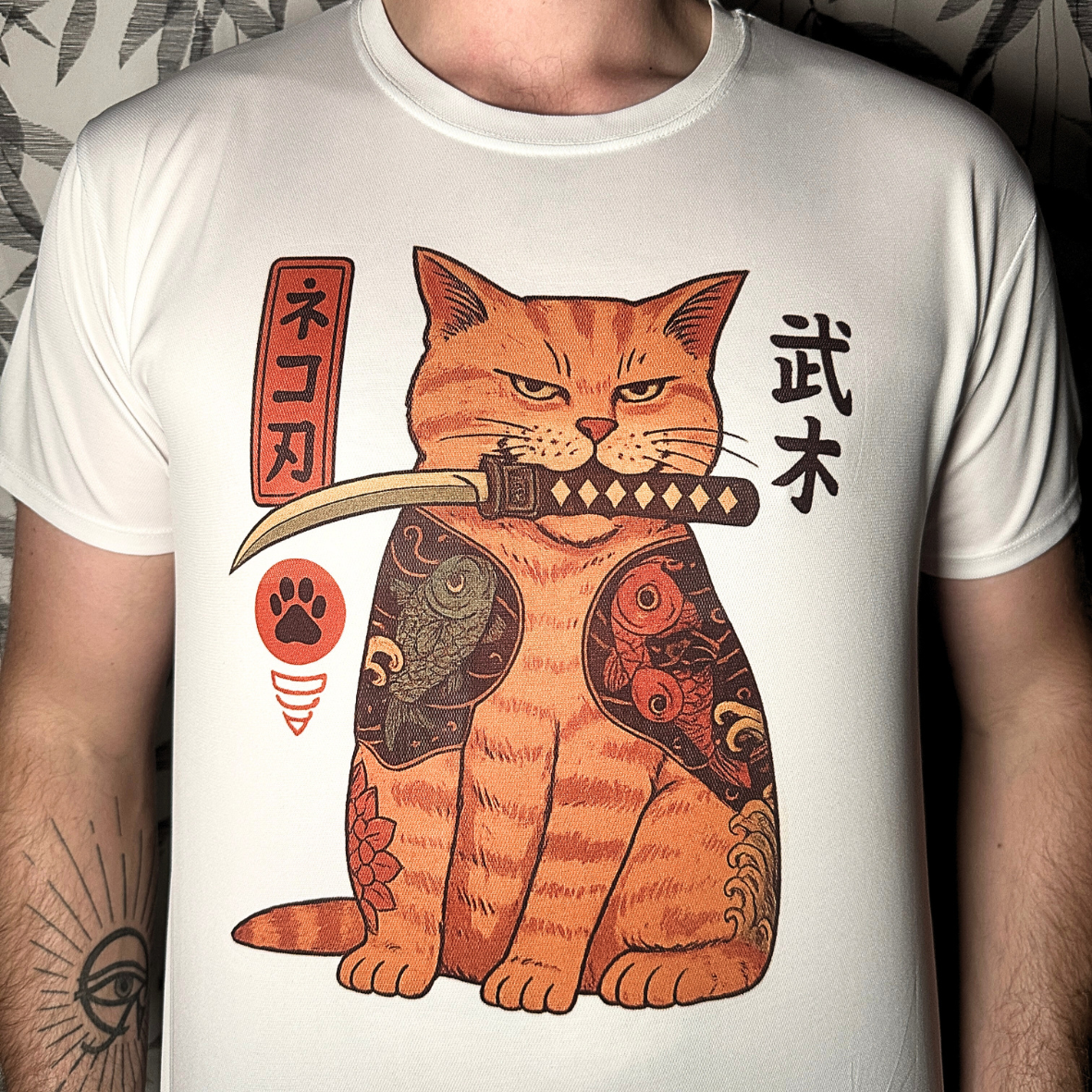 T-shirt Unisexe - Chat samourai