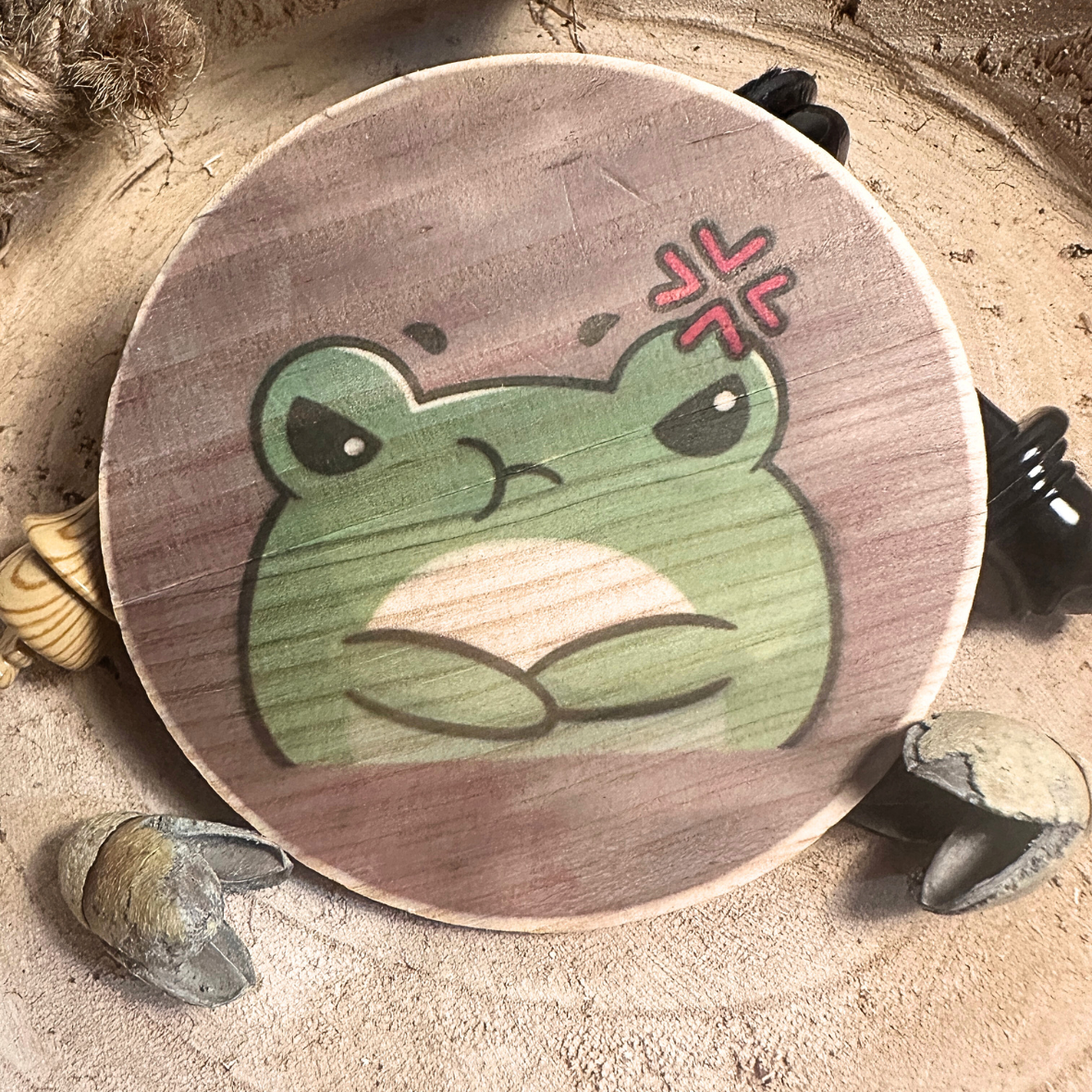Lot de 3 Dessous de Verre - Collection Grenouille Axolotl Cochon