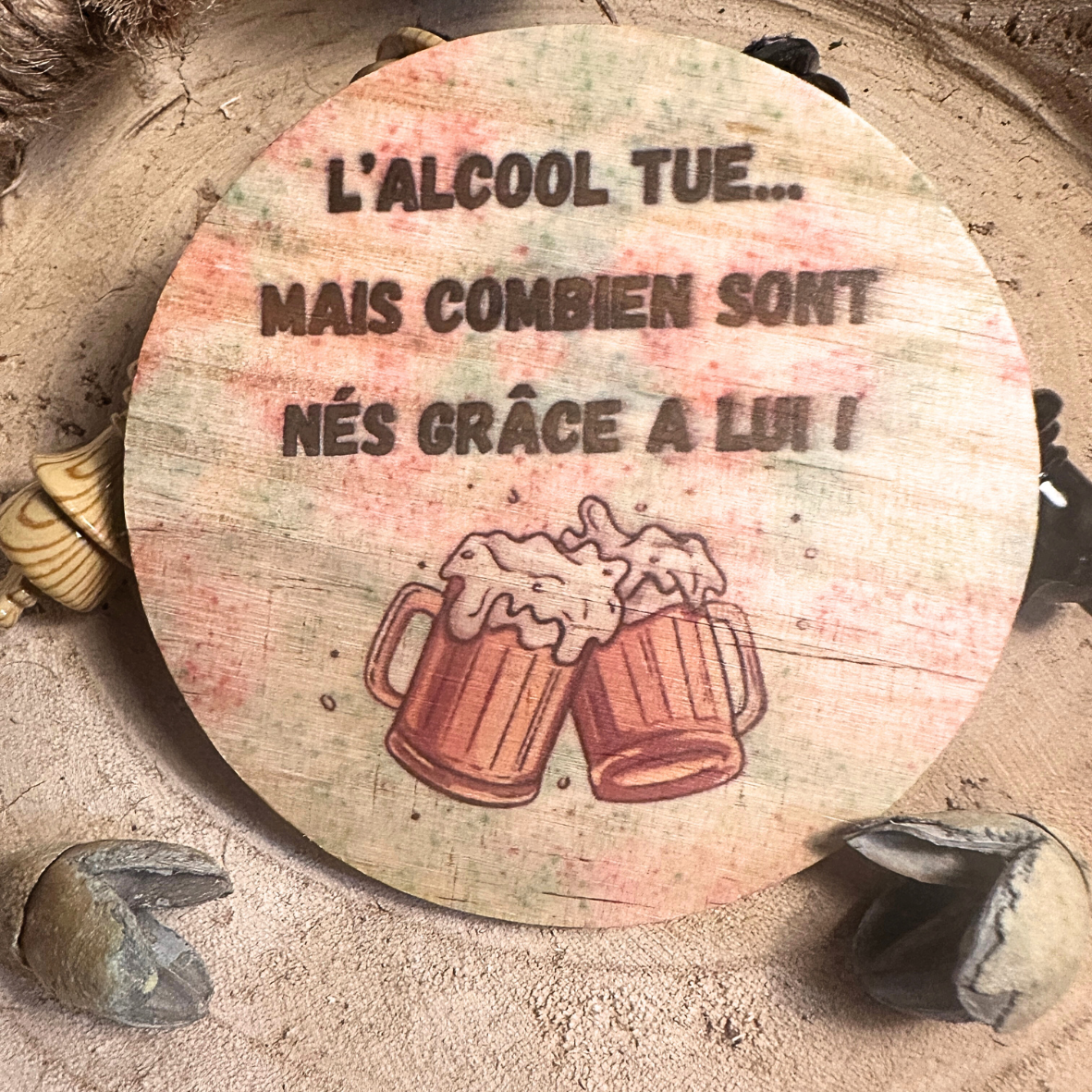 Lot de 3 Dessous de Verre - Collection Alcool