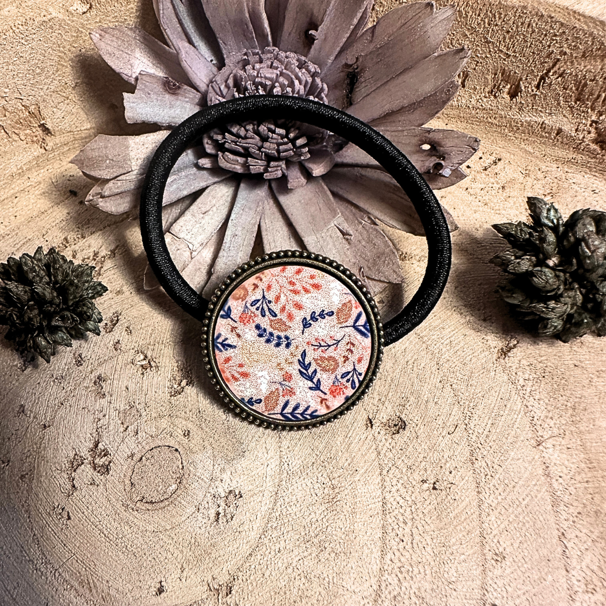 Bijou de cheveux - Feuilles beige