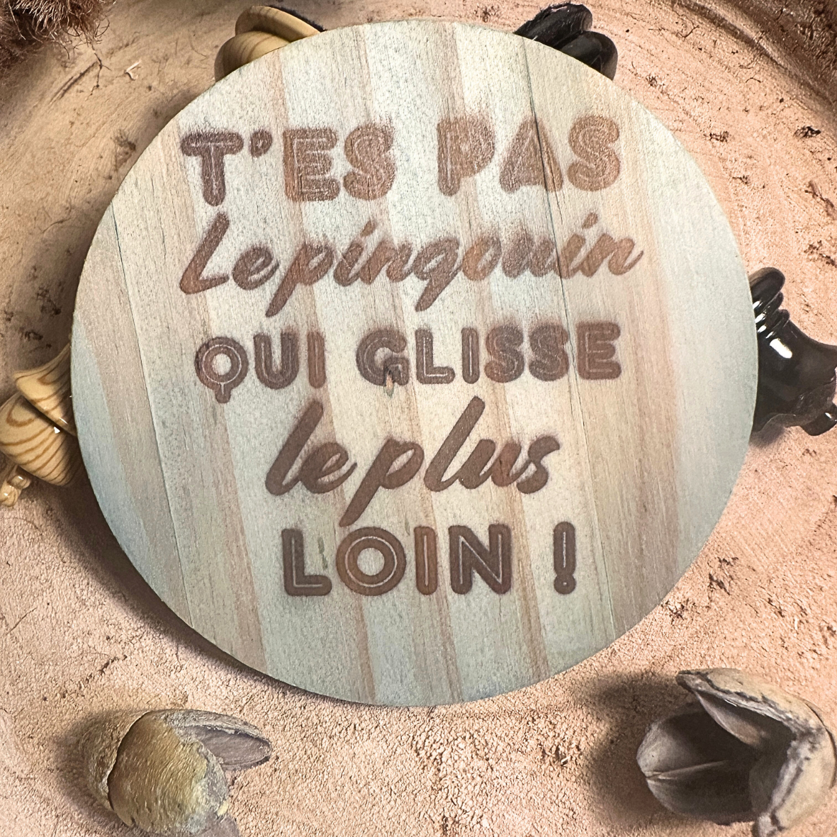 Lot de 3 Dessous de Verre - Collection "T'es pas.."