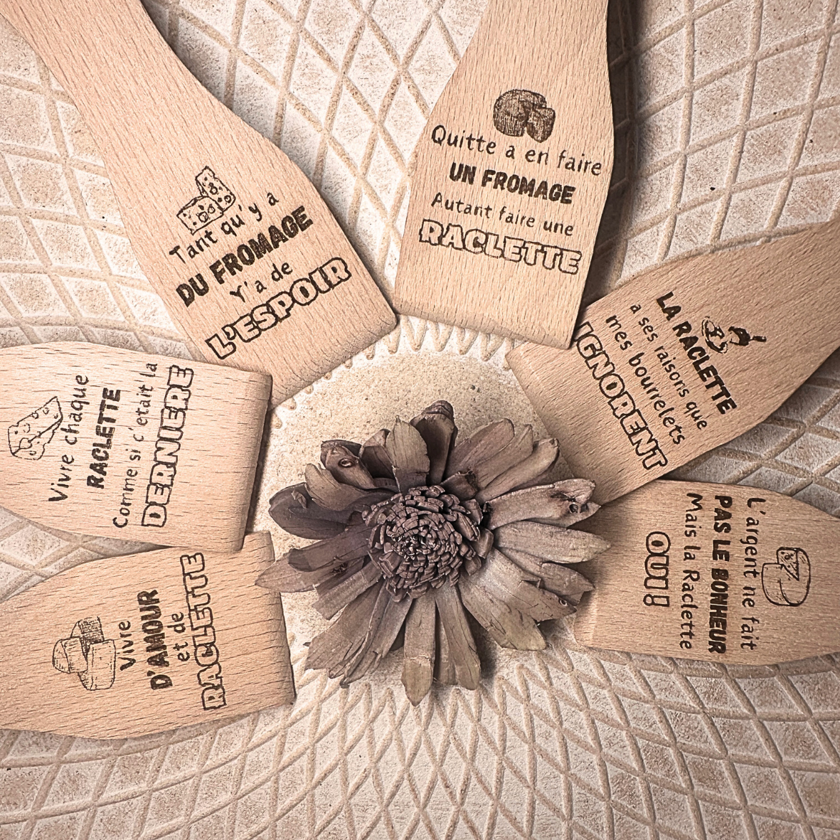 Spatules à raclette - Lot de 6 - Collection Divers