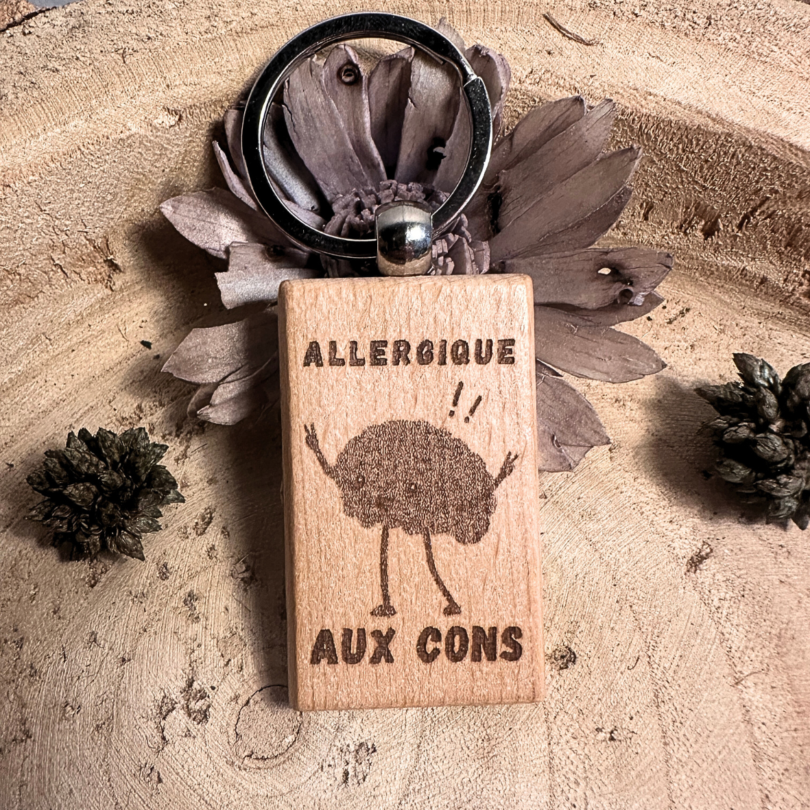 Porte-Clés - Allergique aux cons