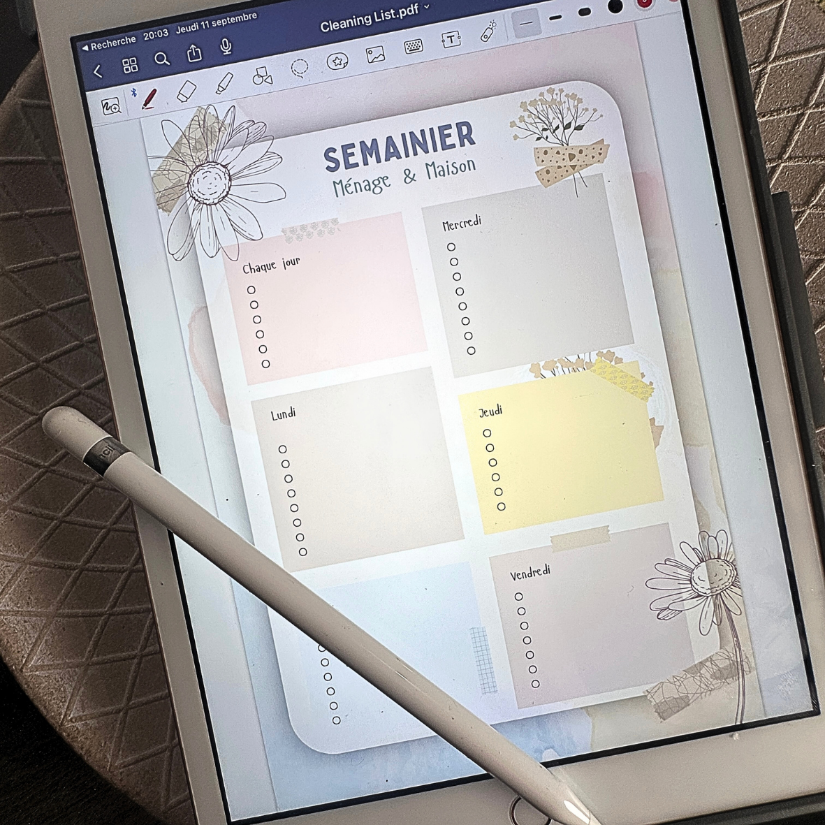 Lot Digital Organisateurs - Collection Pastel