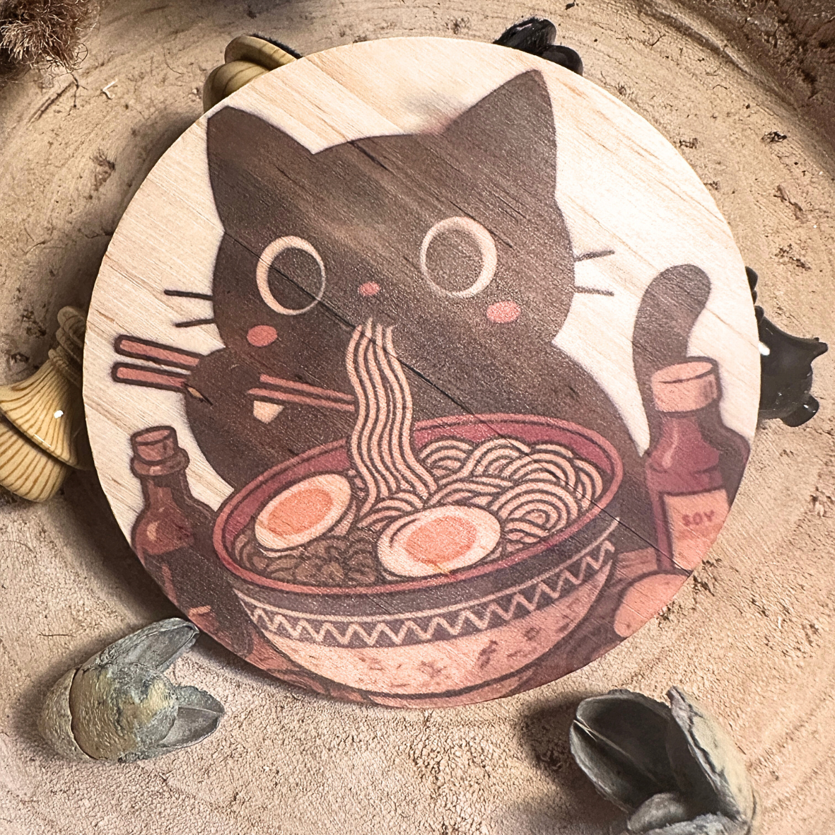 Dessous de Verre - Chat Ramen