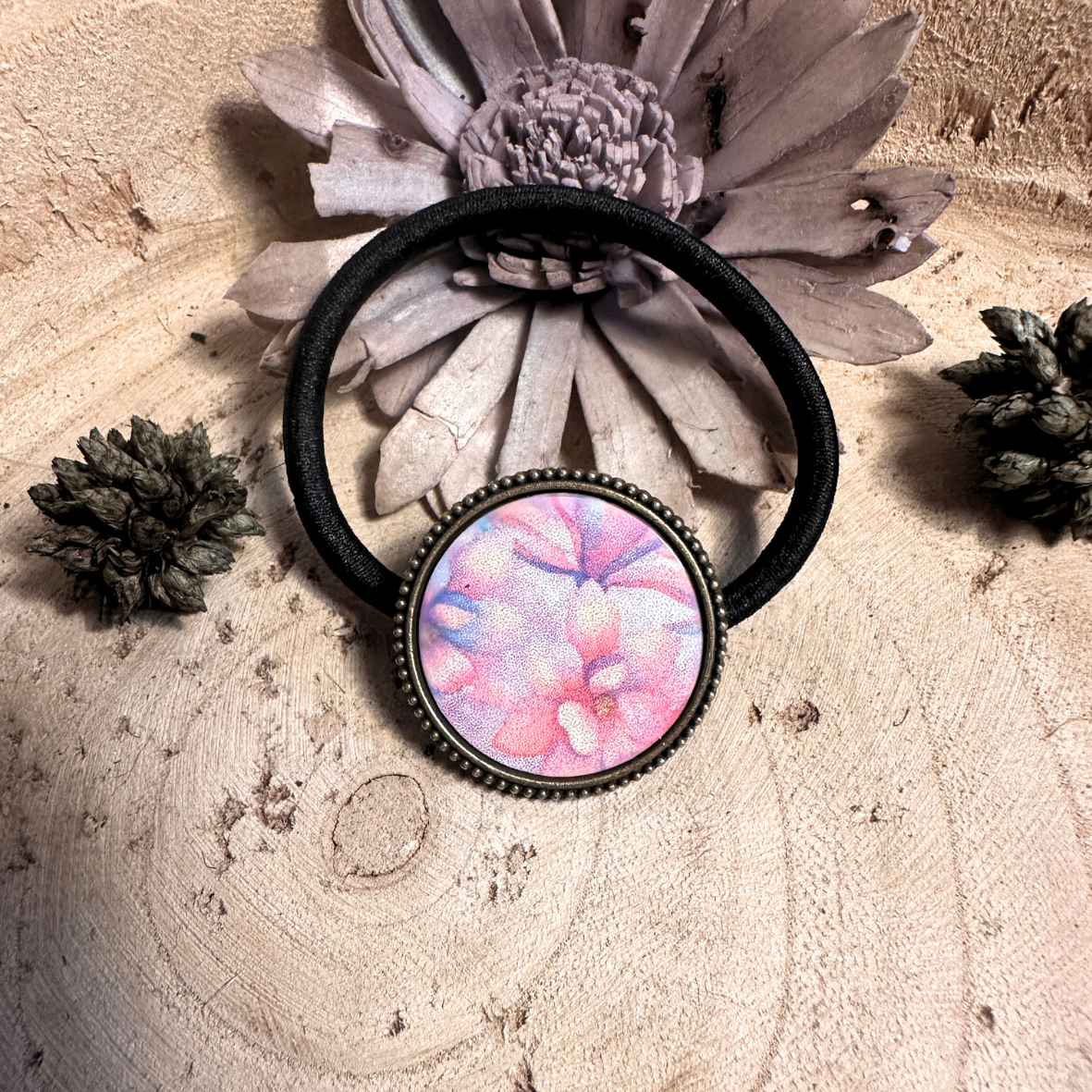 Bijou de cheveux - Fleurs rose