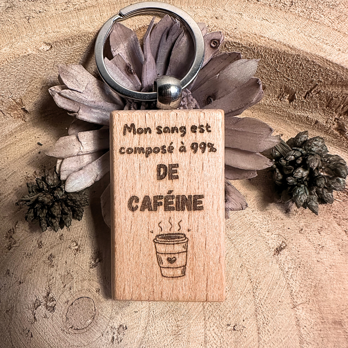 Porte-Clés - 99% de caféine