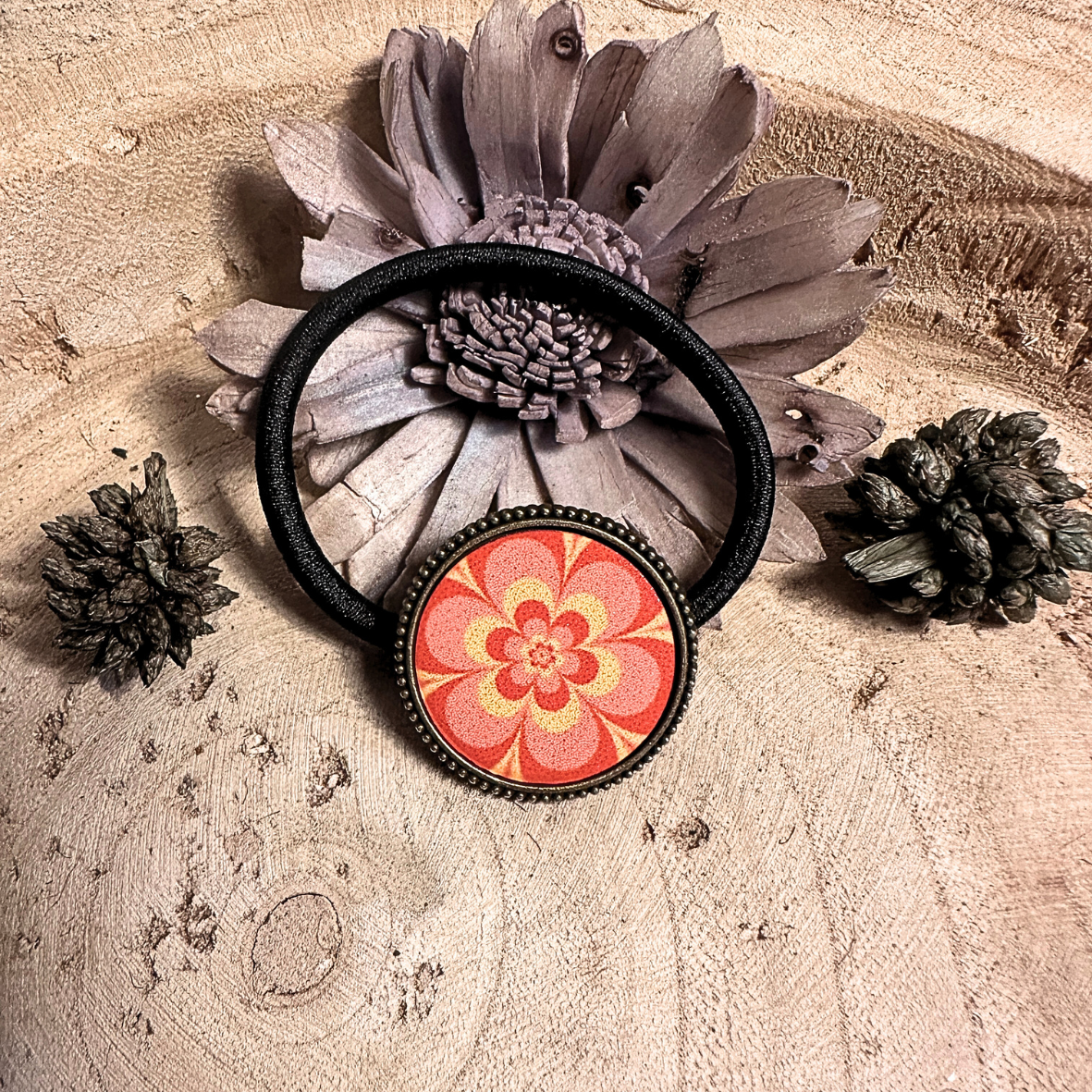 Bijou de cheveux - Fleur orange