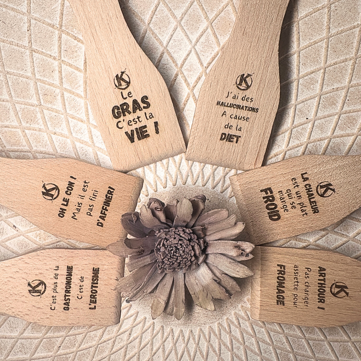 Spatules à raclette - Lot de 6 - Collection Kaamelott