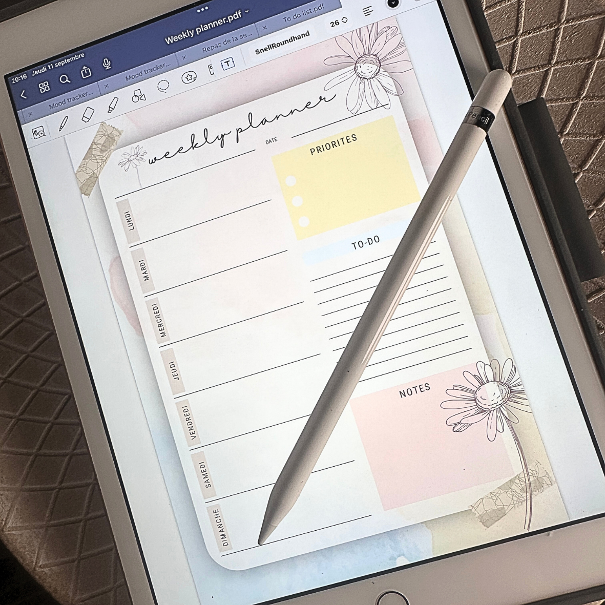Lot Digital Organisateurs - Collection Pastel