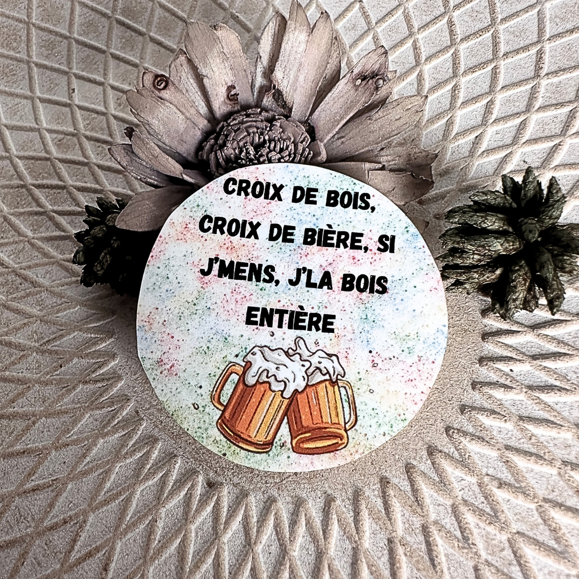 Stickers Alcool - Croix de bois