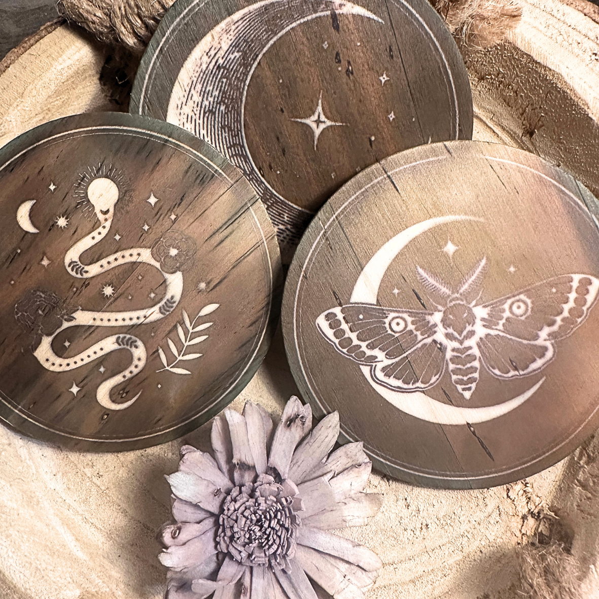 Lot de 3 Dessous de Verre - Collection Lune