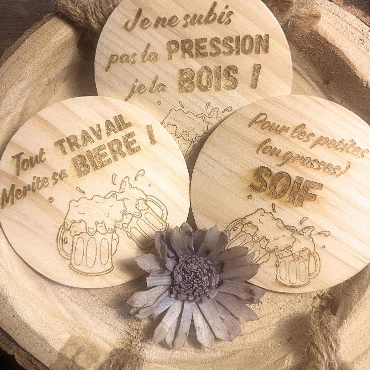 Lot de 3 Dessous de Verre - Collection - A Boire