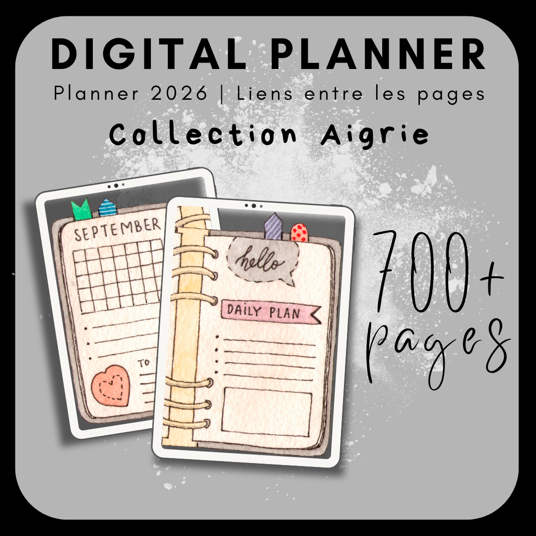 Digital planner - Collection Aigrie