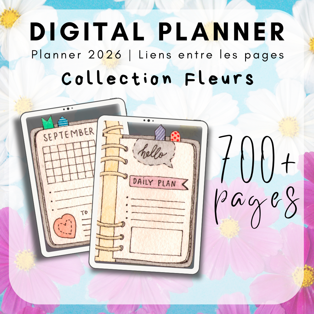 Digital planner - Collection Fleurs