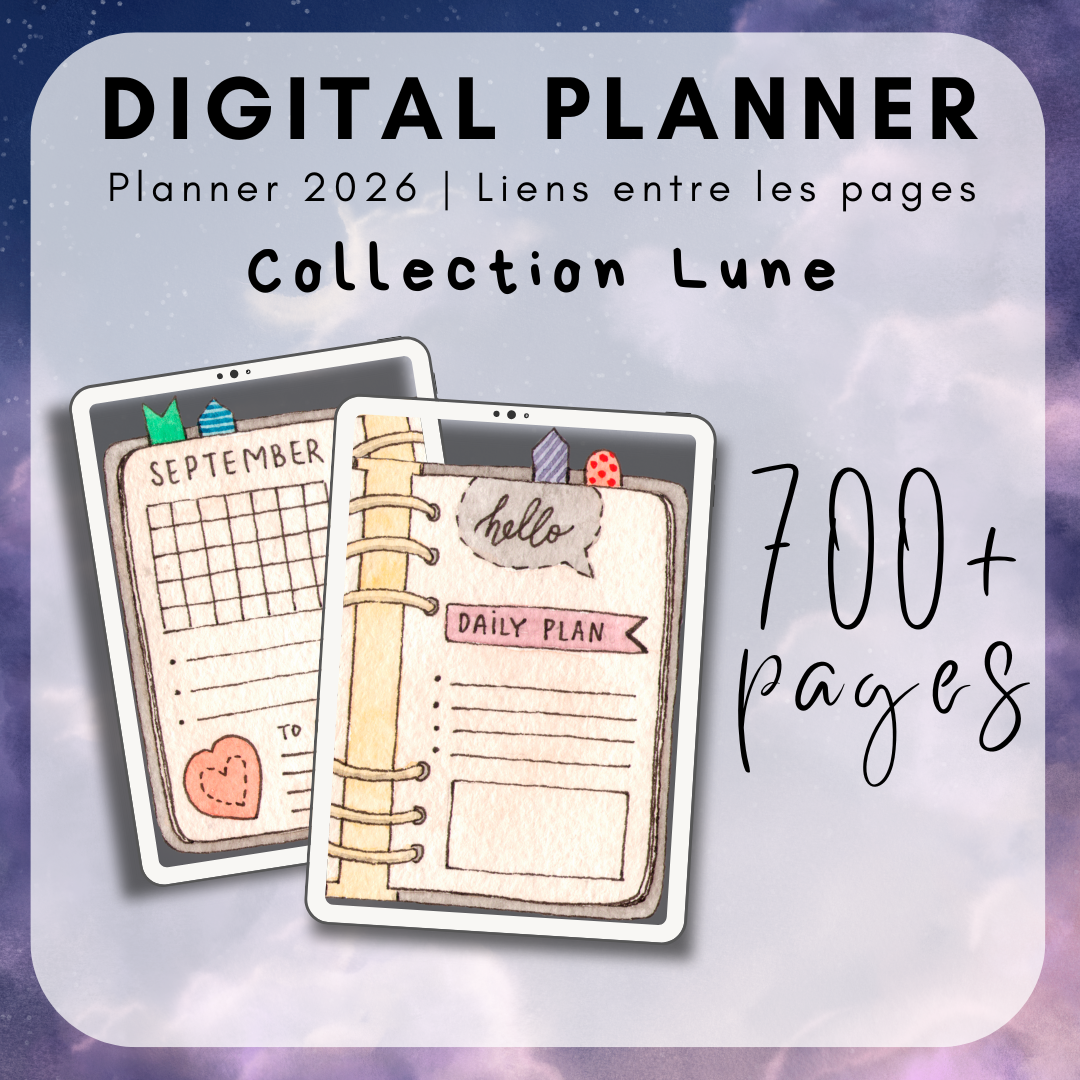Digital planner - Collection Lune