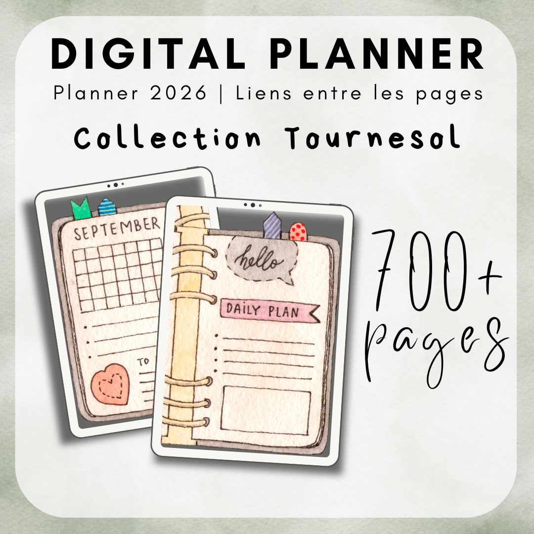Digital planner - Collection Tournesol