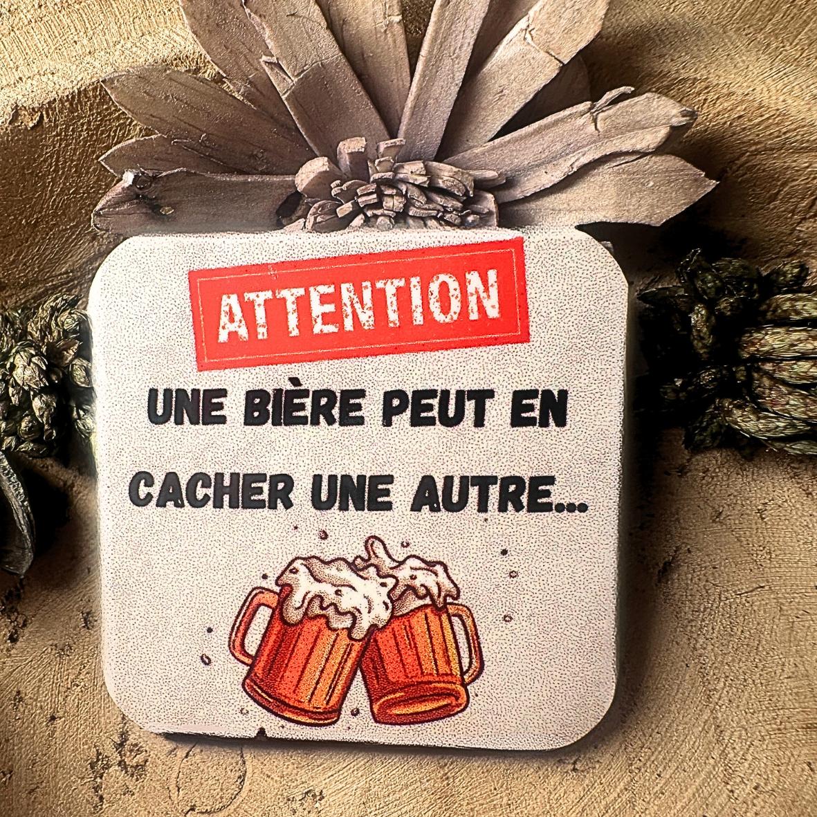 Magnet - Attention - Bière Cacher