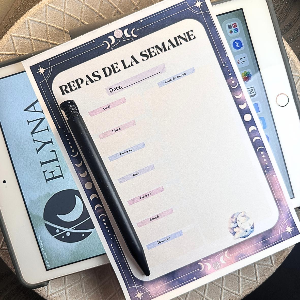 Lot Bloc Notes Organisateurs  - Collection Lune