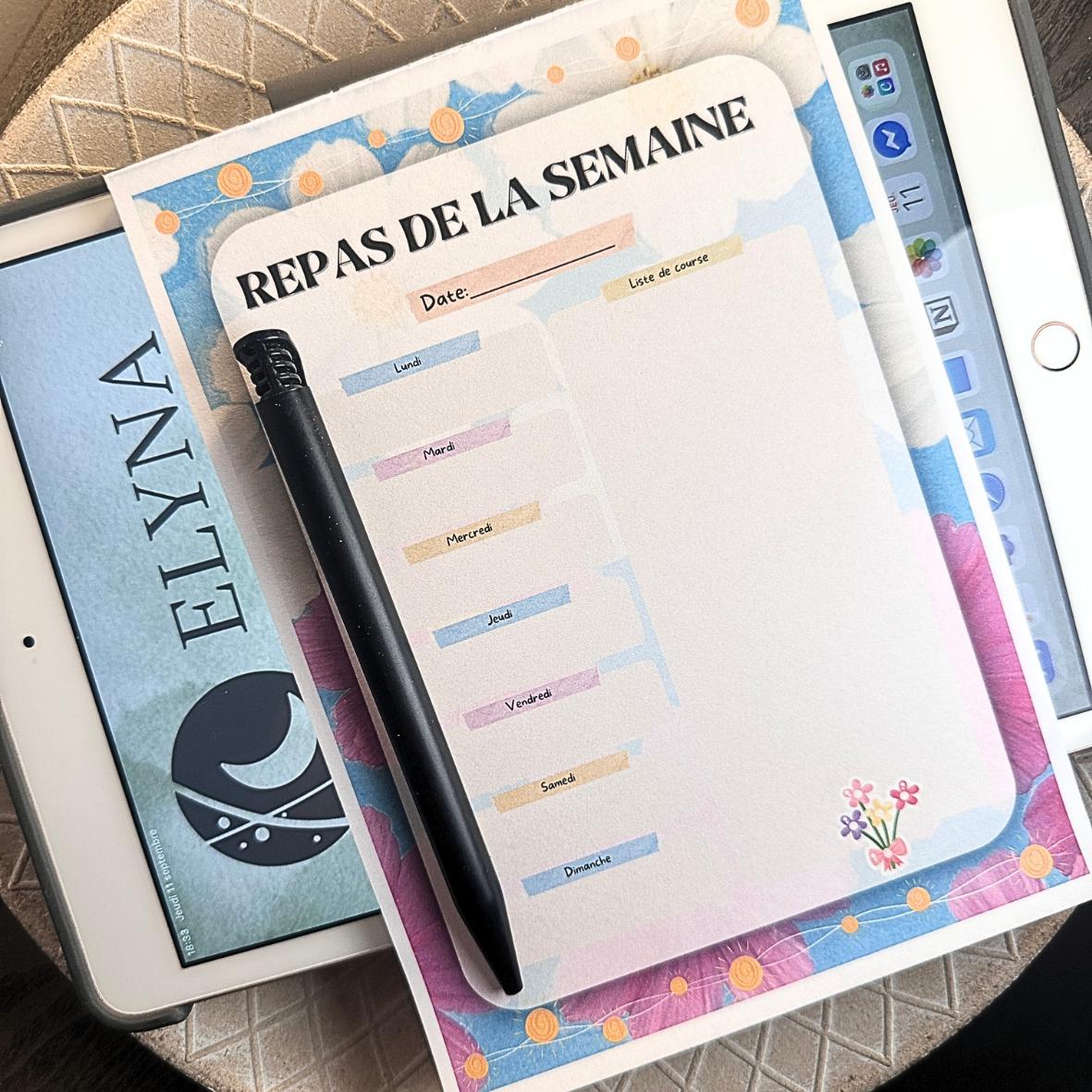 Lot Bloc Notes Organisateurs  - Collection Fleurs