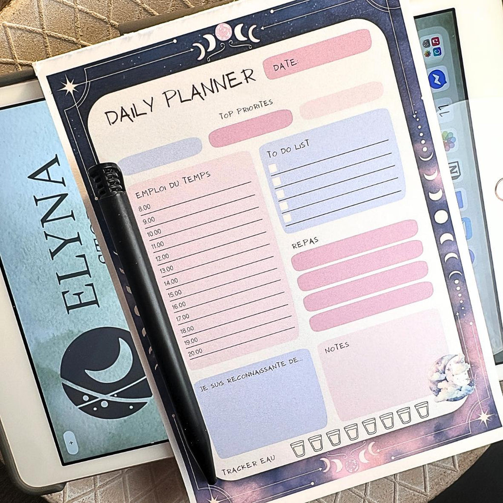 Lot Bloc Notes Organisateurs  - Collection Lune