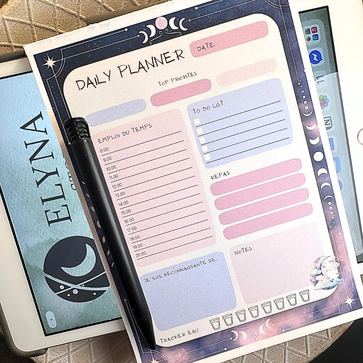 Lot Bloc Notes Organisateurs  - Collection Lune