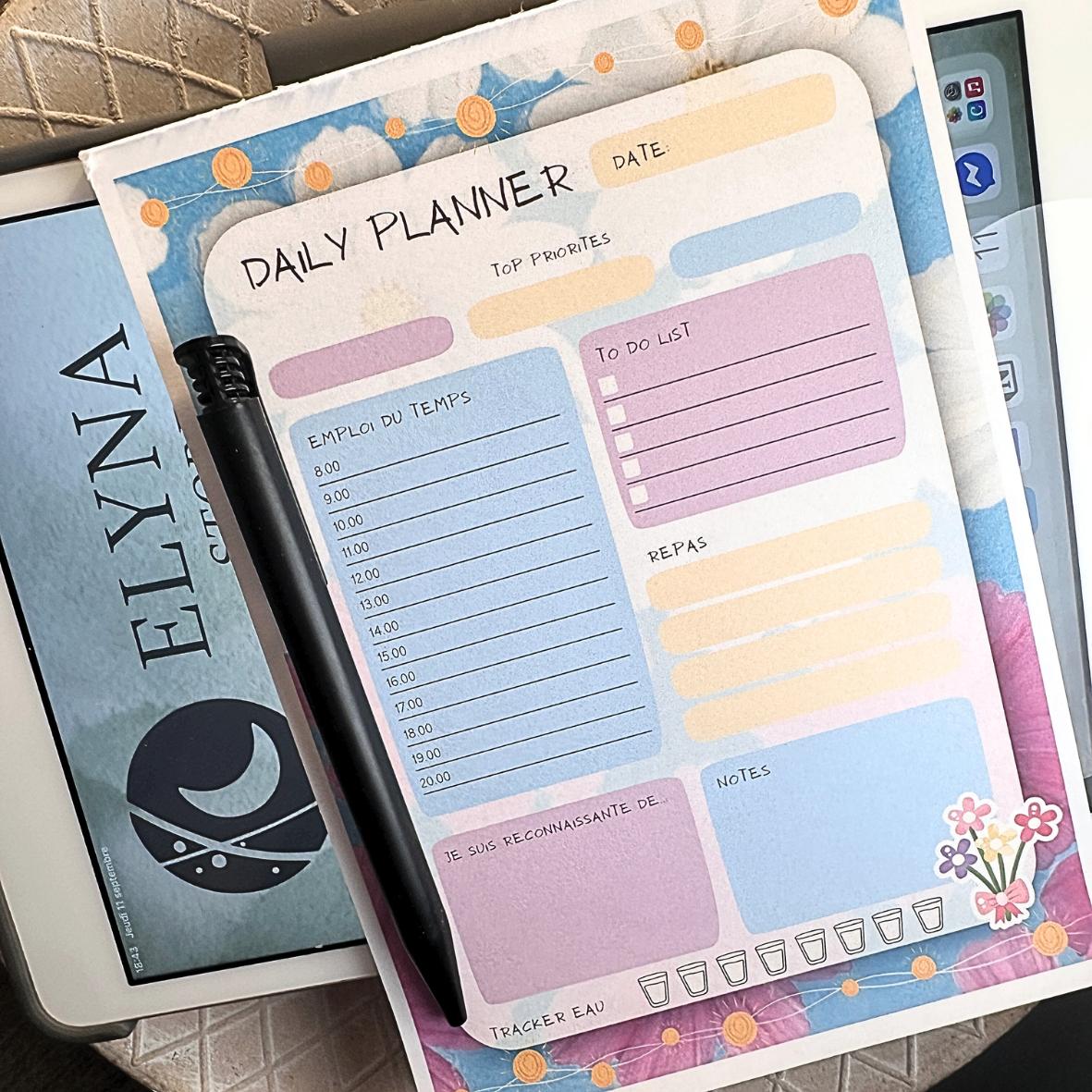 Lot Bloc Notes Organisateurs  - Collection Fleurs