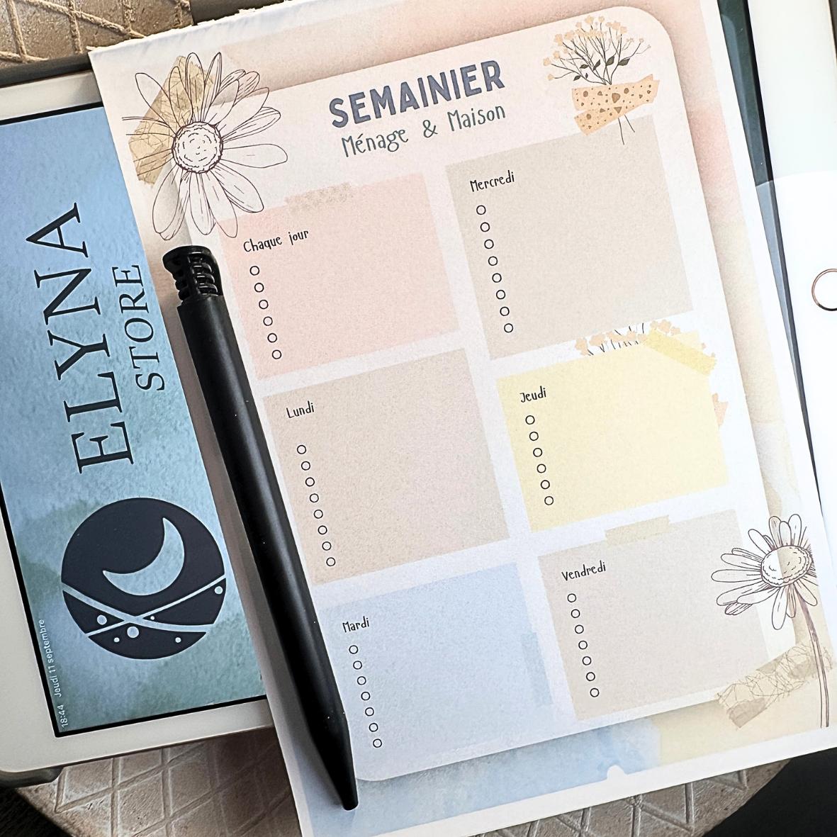 Lot Bloc Notes Organisateurs  - Collection Pastel