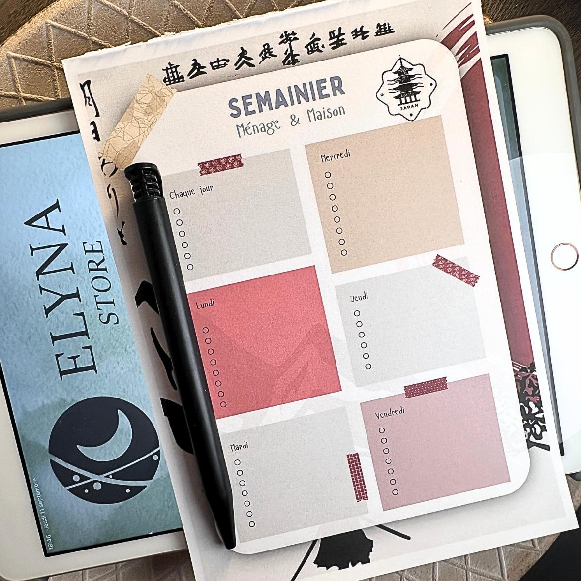 Lot Bloc Notes Organisateurs  - Collection Japon