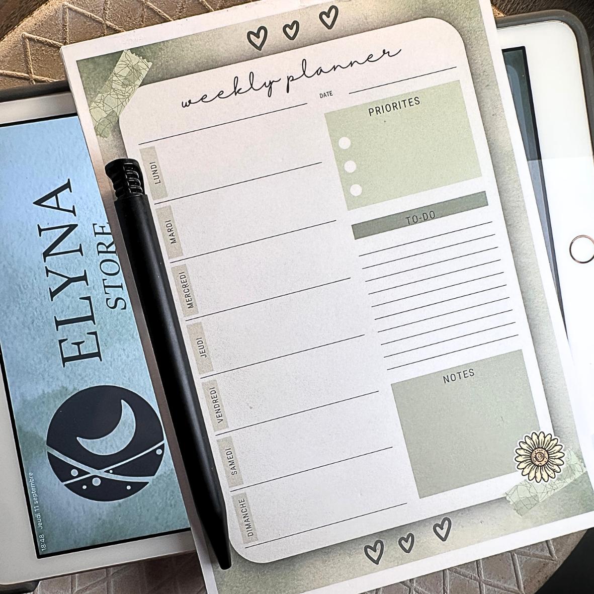 Bloc-Notes - Weekly Planner - Tournesol
