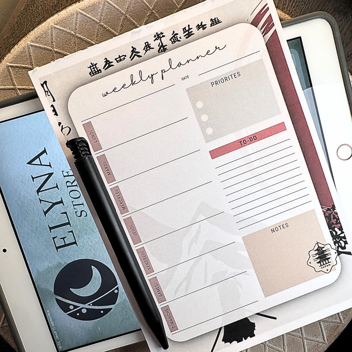 Lot Bloc Notes Organisateurs  - Collection Japon