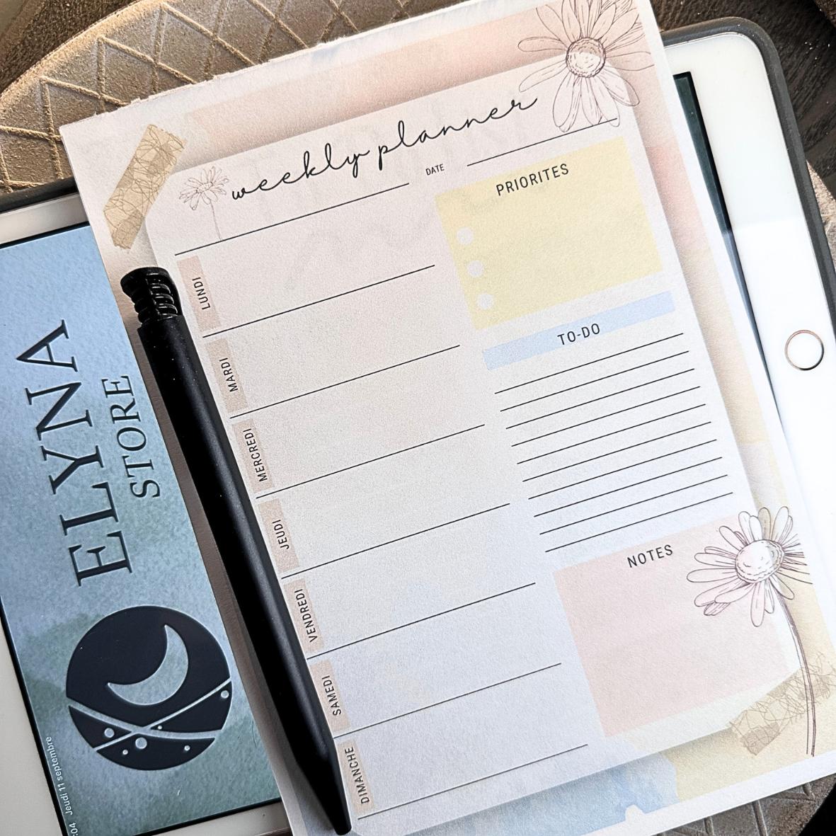 Lot Bloc Notes Organisateurs  - Collection Pastel