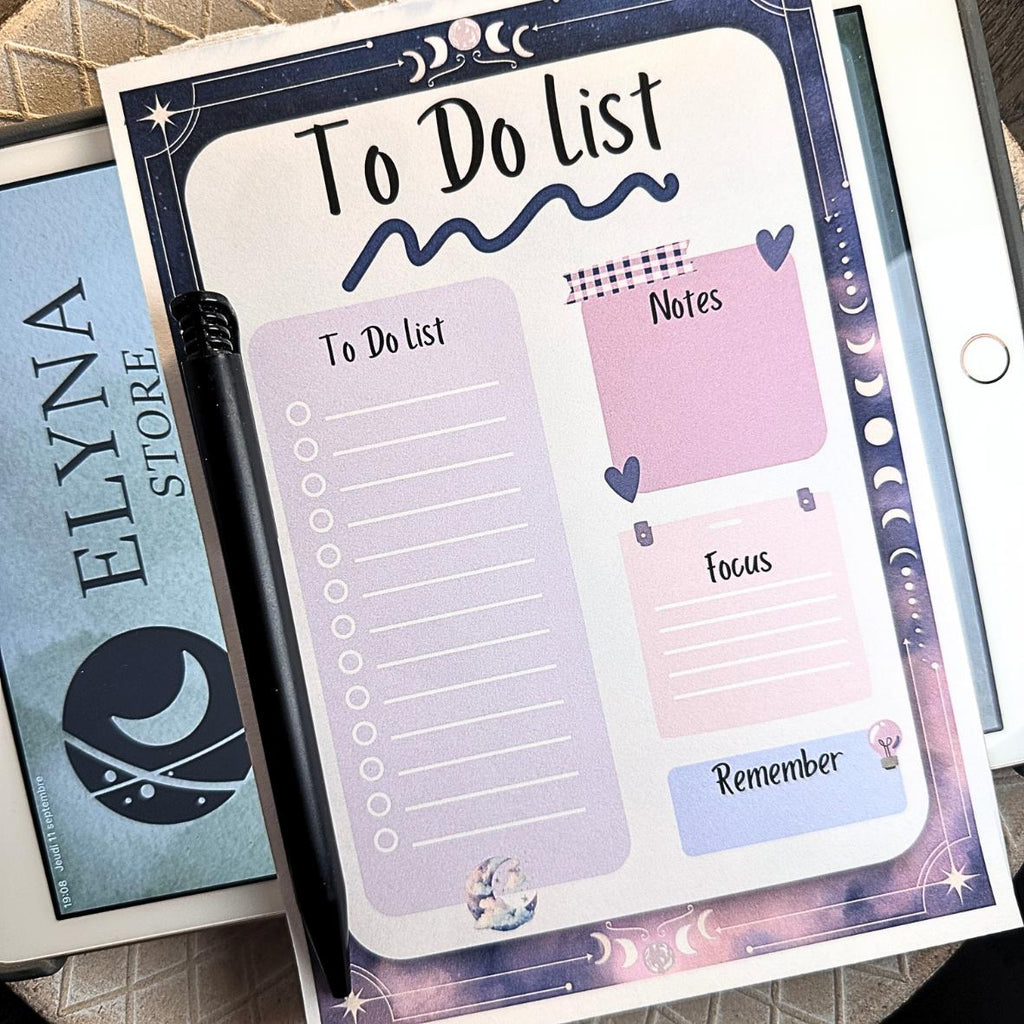 Lot Bloc Notes Organisateurs  - Collection Lune