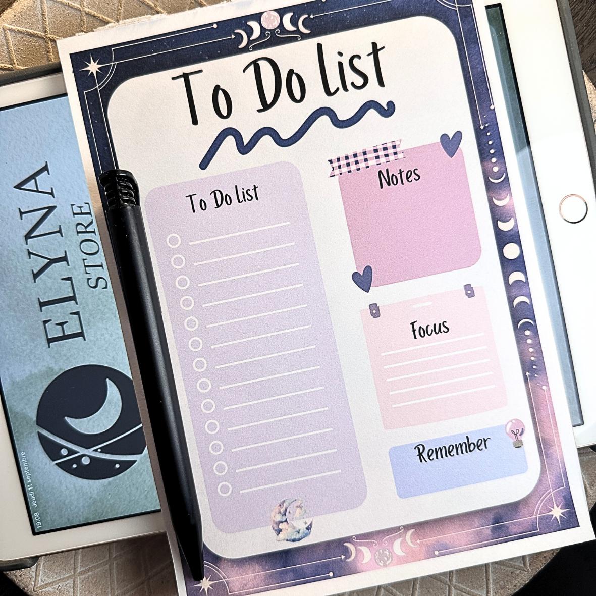 Lot Bloc Notes Organisateurs  - Collection Lune