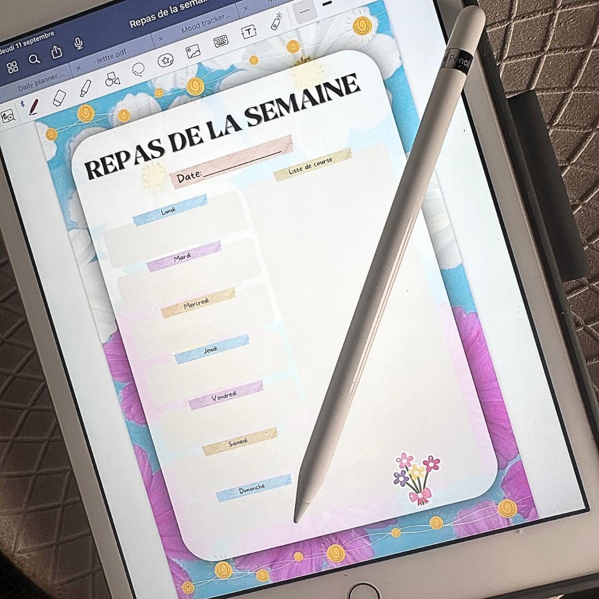 Lot Digital Organisateurs - Collection Fleur