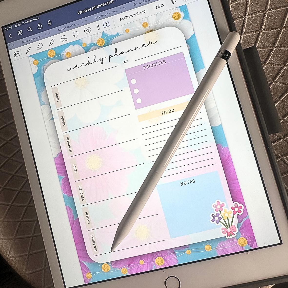 Lot Digital Organisateurs - Collection Fleur