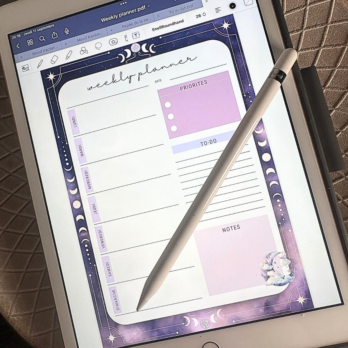 Lot Digital Organisateurs - Collection Lune