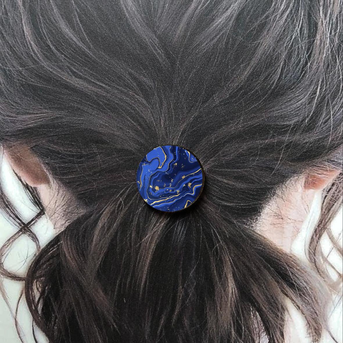 Bijou de cheveux - Marbre bleu
