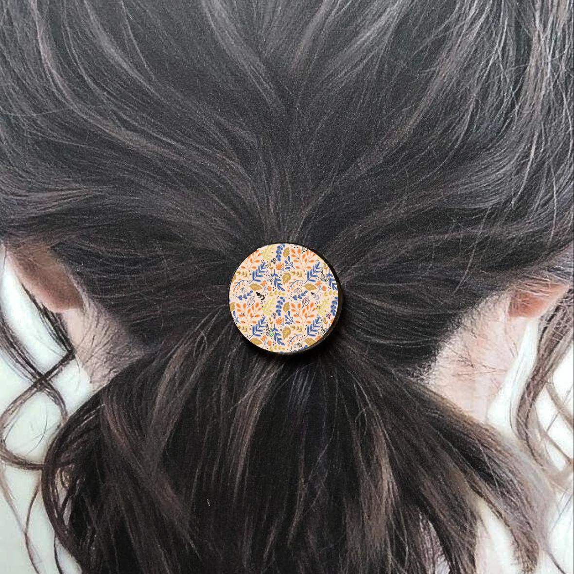 Bijou de cheveux - Feuilles beige