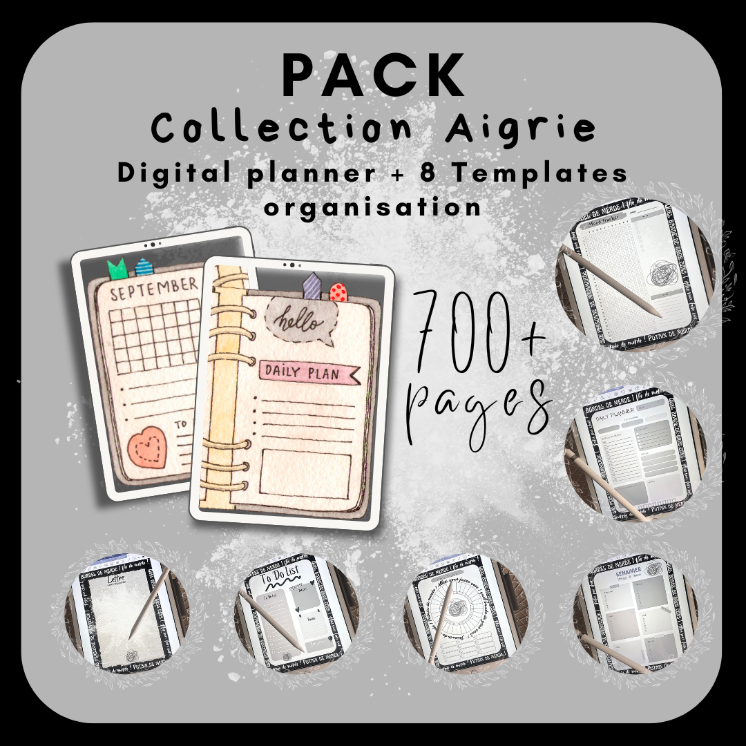 Lot Digital - Planner & Templates - Collection Aigrie