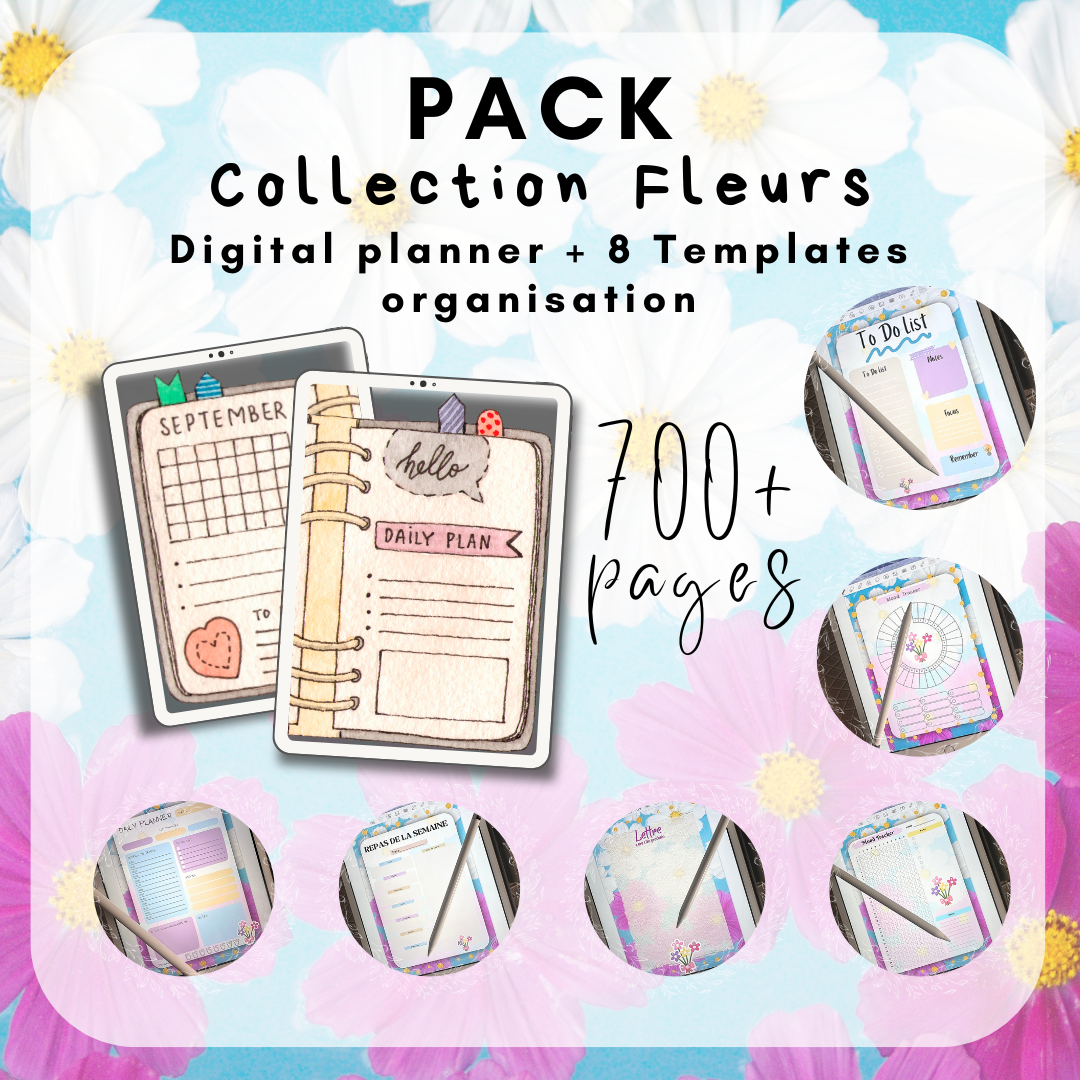 Lot Digital - Planner & Templates - Collection Fleurs
