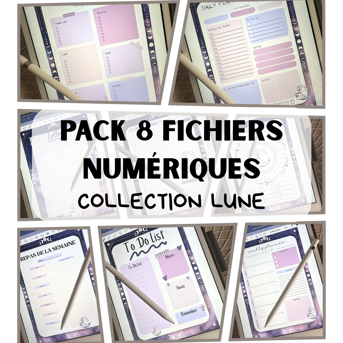 Lot Digital Organisateurs - Collection Lune