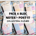 Lot Bloc Notes Organisateurs  - Collection Fleurs
