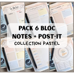 Lot Bloc Notes Organisateurs  - Collection Pastel